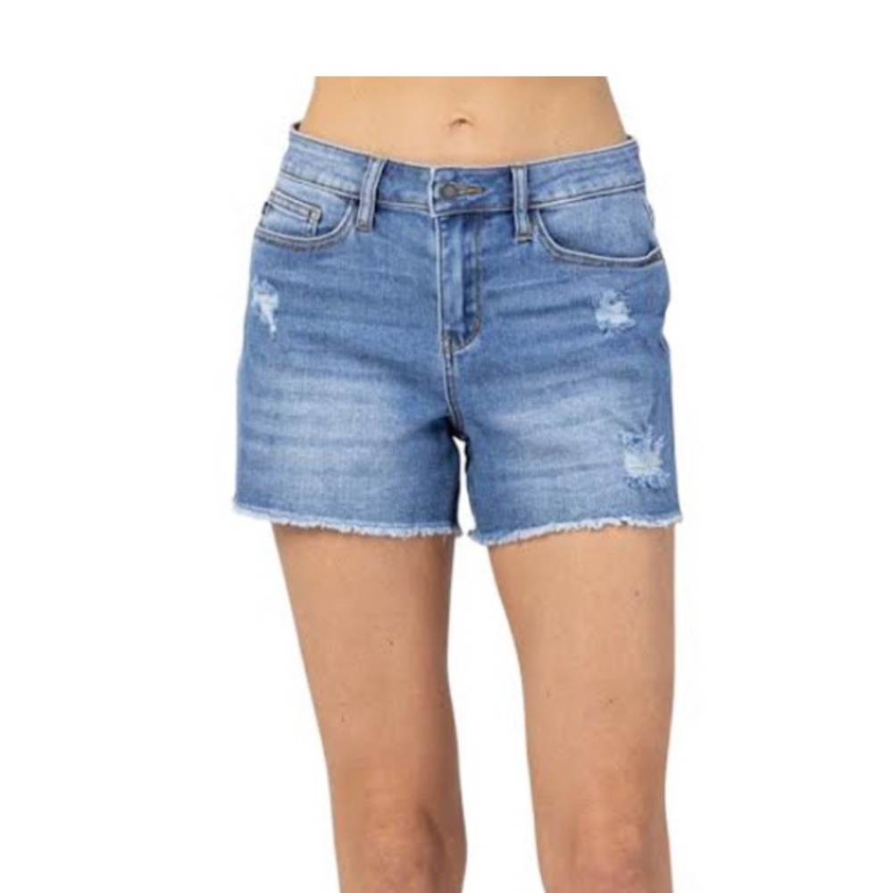 Judy Blue High Rise Distressed Cut Off Shorts Size 3X